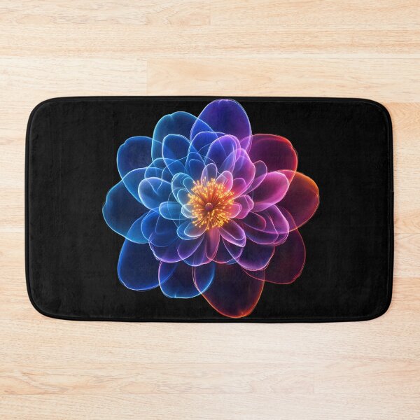 Item preview, Rainbow Neon Spirograph Peony designed and sold by AI-Only Creations.