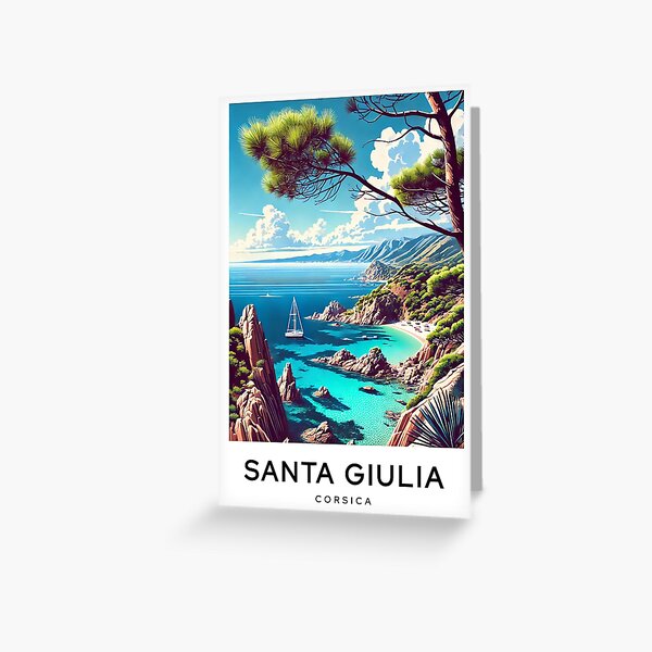 Artikel-Vorschau von Santa Giulia Korsika - Digitales Kunstposter, designt und verkauft von TravelMarvel.