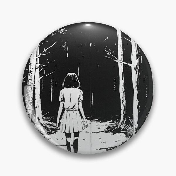 Item preview, nightstroll - black and white melancholic manga anime girl designed and sold by ForsakenFrames.
