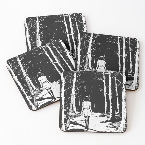 Item preview, nightstroll - black and white melancholic manga anime girl designed and sold by ForsakenFrames.