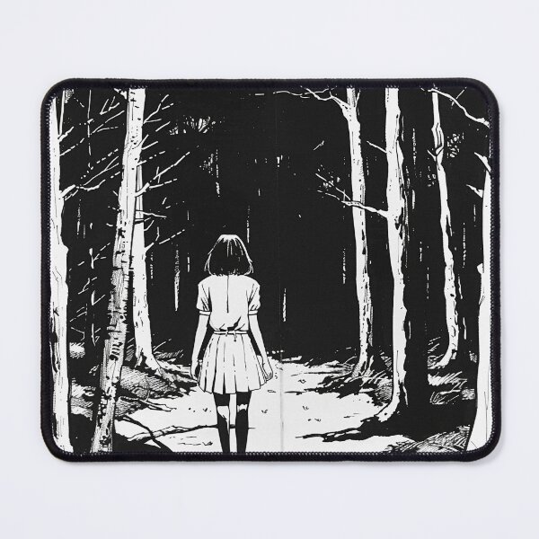 Item preview, nightstroll - black and white melancholic manga anime girl designed and sold by ForsakenFrames.
