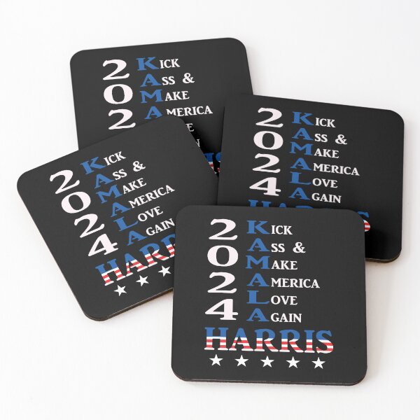 Item preview, Kamala Harris 2024, Kick Ass & Make America Love Again designed and sold by StencilMyst ..