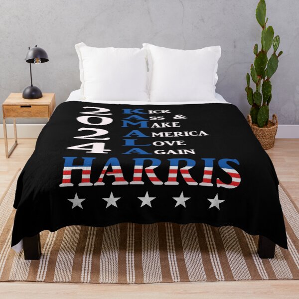 Item preview, Kamala Harris 2024, Kick Ass & Make America Love Again designed and sold by StencilMyst ..