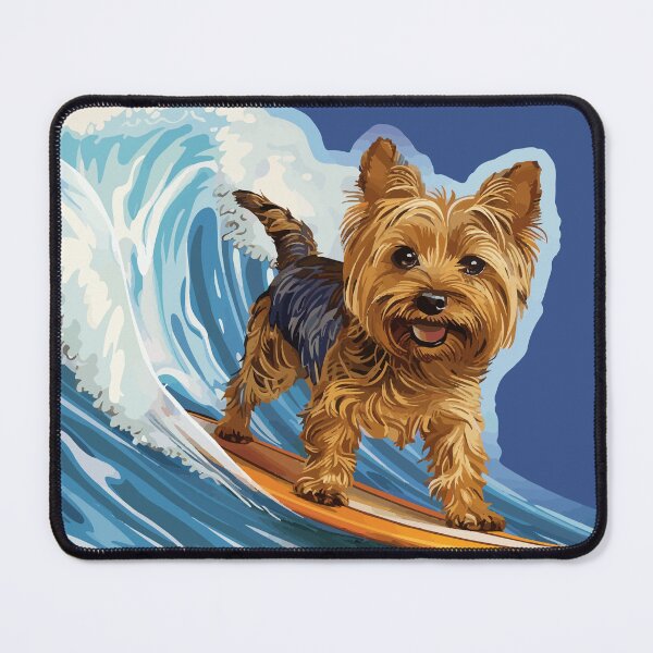 Item preview, Surfing Yorkshire Terrier designed and sold by VelvetRoom.