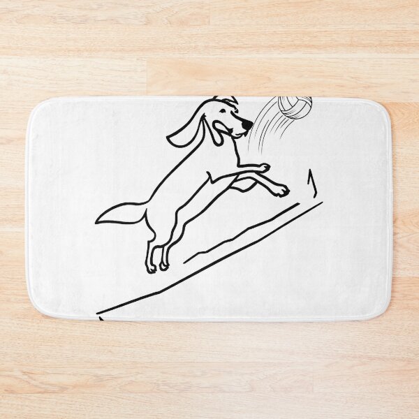 Item preview, Dog jumps after the ball designed and sold by Rainbow Paws Garden.