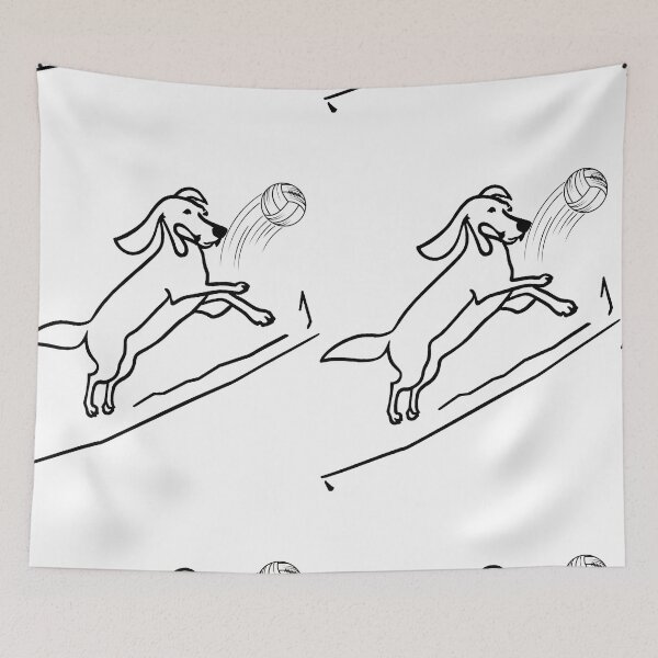 Item preview, Dog jumps after the ball designed and sold by Rainbow Paws Garden.