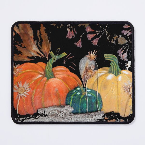 Item preview, Pumpkin and Gourds - Mixed media: oil and collage on canvas designed and sold by Jamie Taylor.