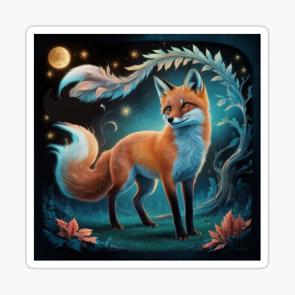 Item preview, Fox in the Mystical Forest designed and sold by notevidia.