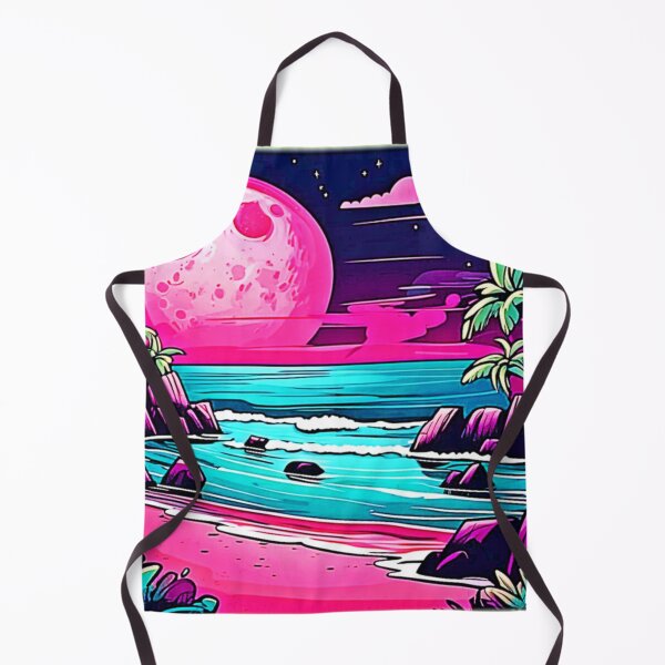 Item preview, Vibrant Pink Moon Beach designed and sold by Health And Fitness Posts e-Store.