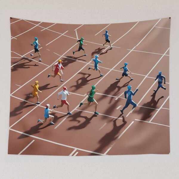 Item preview, Origami Art - Chasing Gold: Athletes on the Olympic Track designed and sold by ArtfulFolds.
