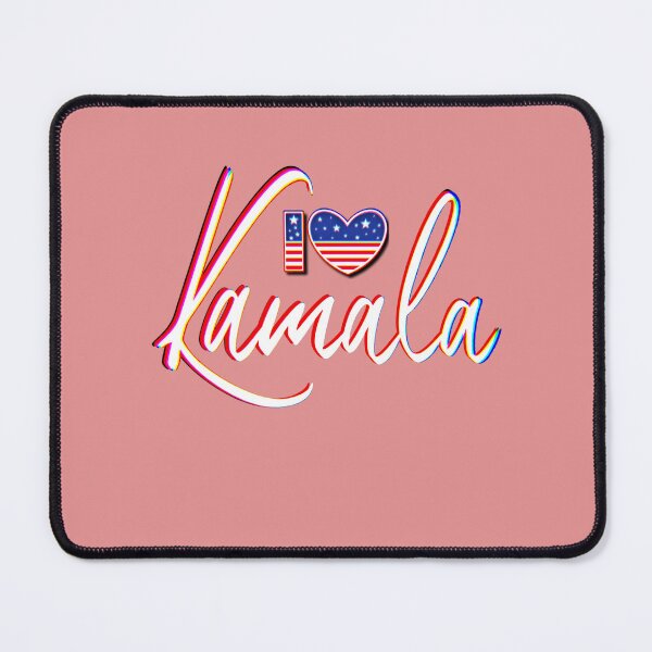Item preview, I Love Kamala American Pride Flag Red White & Blue Heart Inspiration Graphic designed and sold by DeziDezigns.