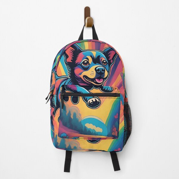 Item preview, Rainbow colors dog and butterflies designed and sold by Rainbow Paws Garden.
