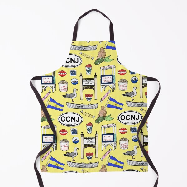 Item preview, Ocean City New Jersey Pattern - Yellow designed and sold by Elizabeth Weglein.