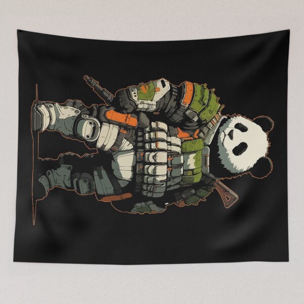 Item preview, Futuristic Panda Soldier designed and sold by TomFrontierArt.