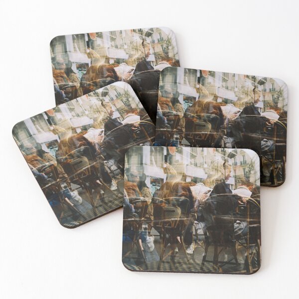 Item preview,  Cafe Patrons in Paris Double Exposure designed and sold by jerkjerkson.