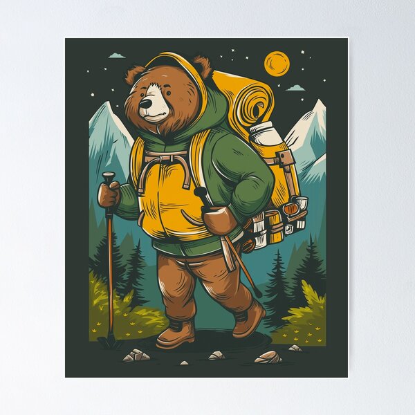 Item preview, Wandering Bear Hiking Outdoor Adventure designed and sold by Wild-Co.