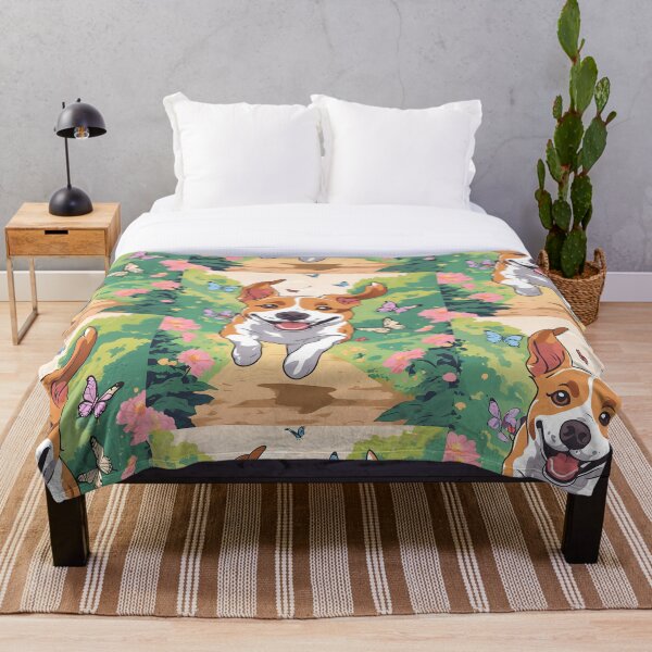 Item preview, Dog and butterflies running and flying designed and sold by Rainbow Paws Garden.