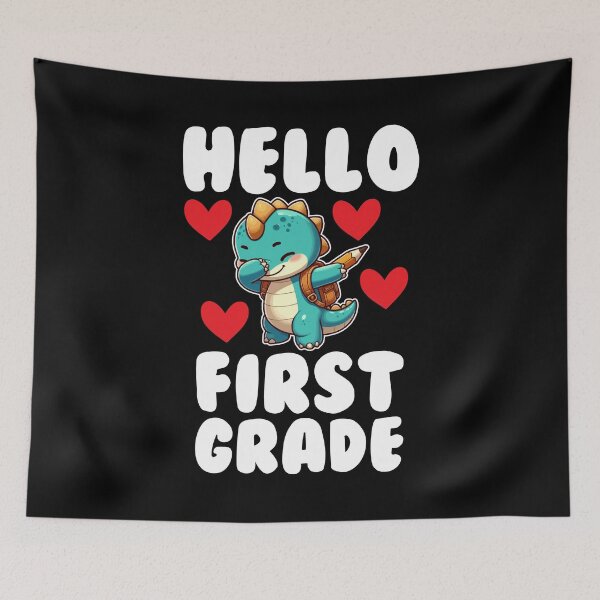 Item preview, Hello First Grade Dinosaur | Cute Back to School Cartoon Design designed and sold by Mustapha  ALAHAYANE.