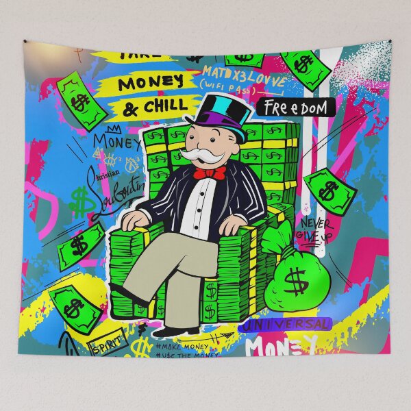 Item preview, Monopoly Man Sitting on a Chair Made of Dollar Bills designed and sold by DonVivaldo.