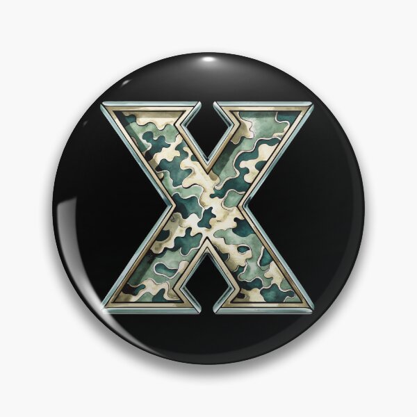 Item preview, camouflage letter X designed and sold by jkrphoto.