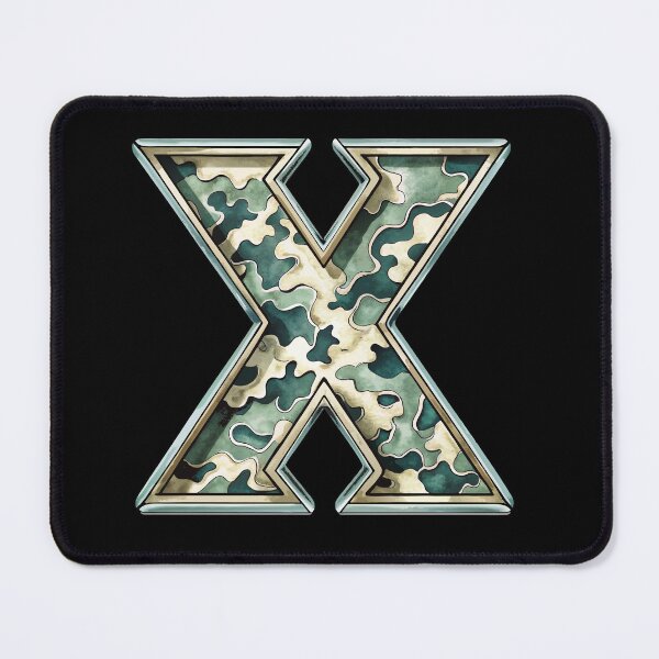 Item preview, camouflage letter X designed and sold by jkrphoto.