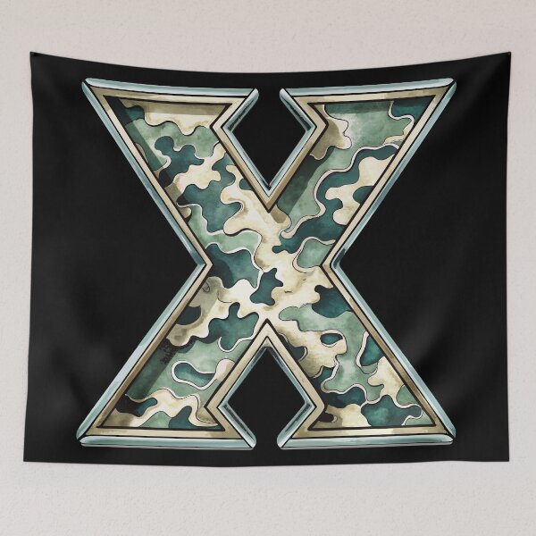 Item preview, camouflage letter X designed and sold by jkrphoto.