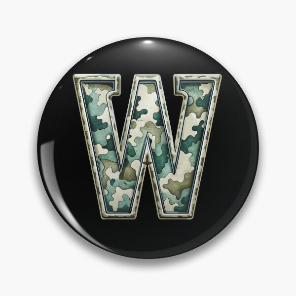 Item preview, camouflage letter W designed and sold by jkrphoto.