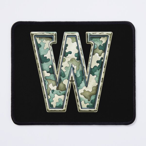 Item preview, camouflage letter W designed and sold by jkrphoto.