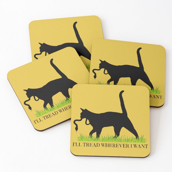 Item preview, I'll Tread Wherever I Want Childless Cat Lady for Kamala Harris Progressive Activist designed and sold by WhimsOccult.