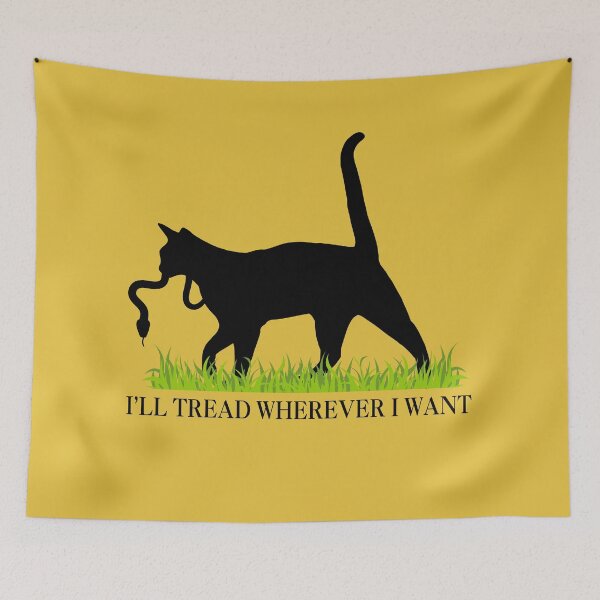 Item preview, I'll Tread Wherever I Want Childless Cat Lady for Kamala Harris Progressive Activist designed and sold by WhimsOccult.