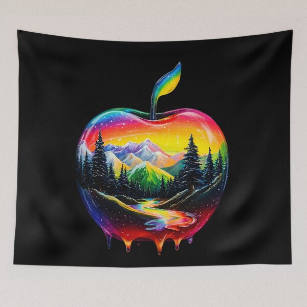 Item preview, Rainbow Enchanted Apple designed and sold by AI-Only Creations.