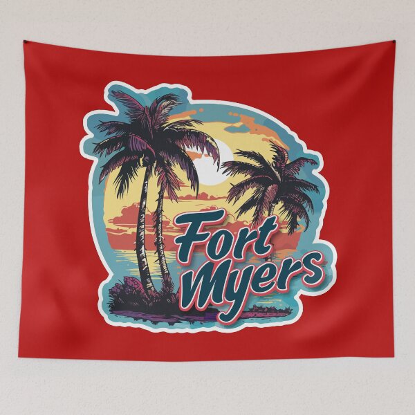 Item preview, Fort Myers - Florida (with Navy Blue Lettering) designed and sold by VelvetRoom.