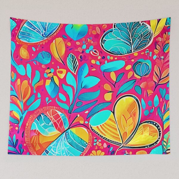 Item preview, Vibrant Floral Heart Art designed and sold by Health And Fitness Posts e-Store.