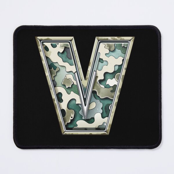 Item preview, camouflage letter v designed and sold by jkrphoto.