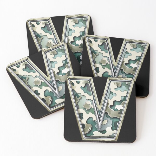 Item preview, camouflage letter v designed and sold by jkrphoto.