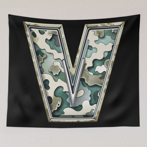 Item preview, camouflage letter v designed and sold by jkrphoto.