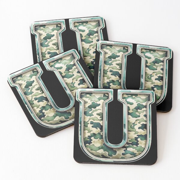 Item preview, camouflage letter U designed and sold by jkrphoto.