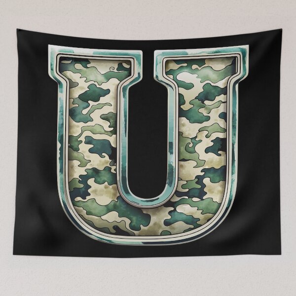 Item preview, camouflage letter U designed and sold by jkrphoto.