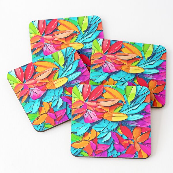Item preview, Vibrant Abstract Leaf Art designed and sold by Health And Fitness Posts e-Store.