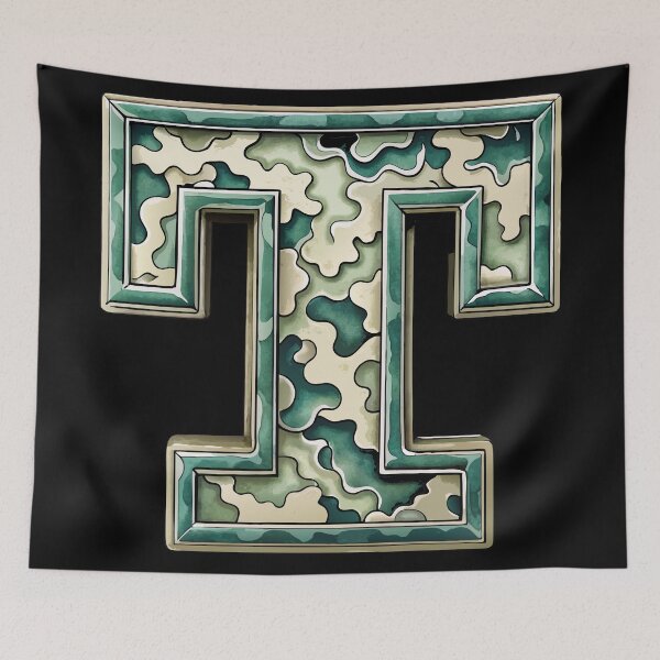 Item preview, camouflage letter T designed and sold by jkrphoto.