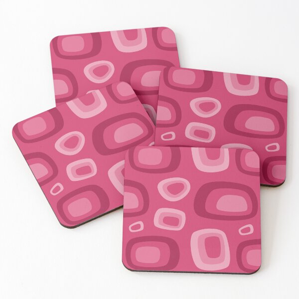 Item preview, Retro Pink Seventies Shapes Pattern designed and sold by SJ-Merch.