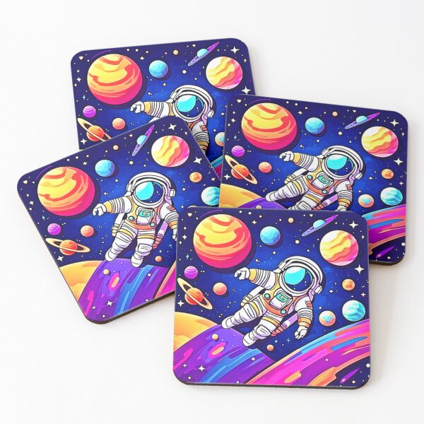 Item preview, Colorful Space Cartoon Character designed and sold by Health And Fitness Posts e-Store.