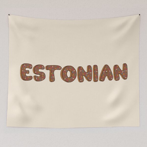 Item preview, Estonian Word Shaped Like Chocolate Donuts  designed and sold by DonutsWords.