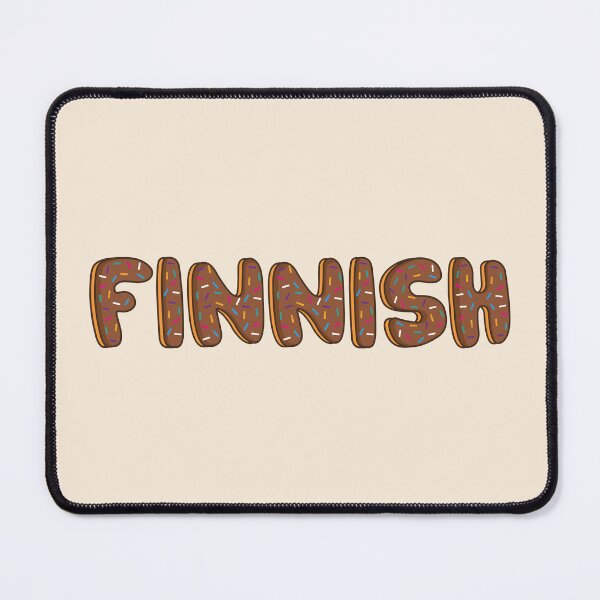 Item preview, Finnish Word Shaped Like Chocolate Donuts designed and sold by DonutsWords.