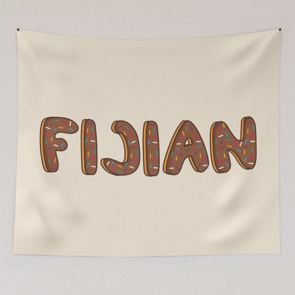 Item preview, Fijian Word Shaped Like Chocolate Donuts  designed and sold by DonutsWords.