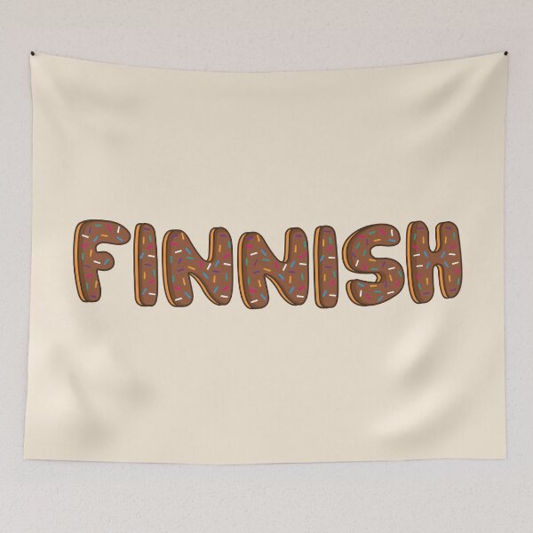 Item preview, Finnish Word Shaped Like Chocolate Donuts  designed and sold by DonutsWords.