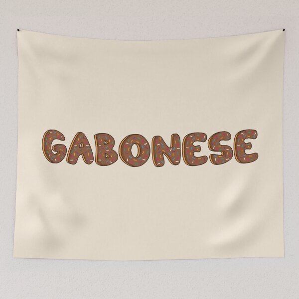 Item preview, Gabonese Word Shaped Like Chocolate Donuts  designed and sold by DonutsWords.