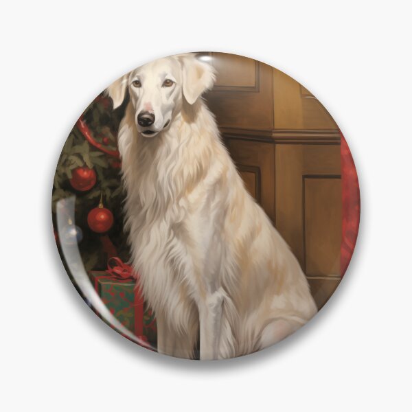 Item preview, Christmas Borzoi Portrait designed and sold by Samuelsboro.