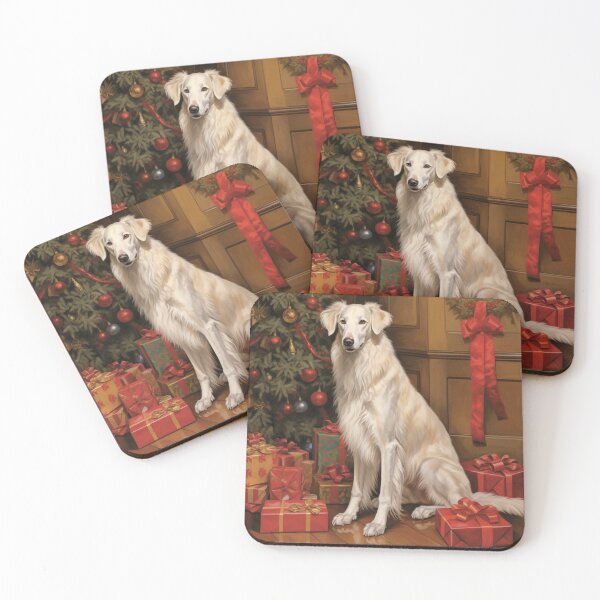 Item preview, Christmas Borzoi Portrait designed and sold by Samuelsboro.