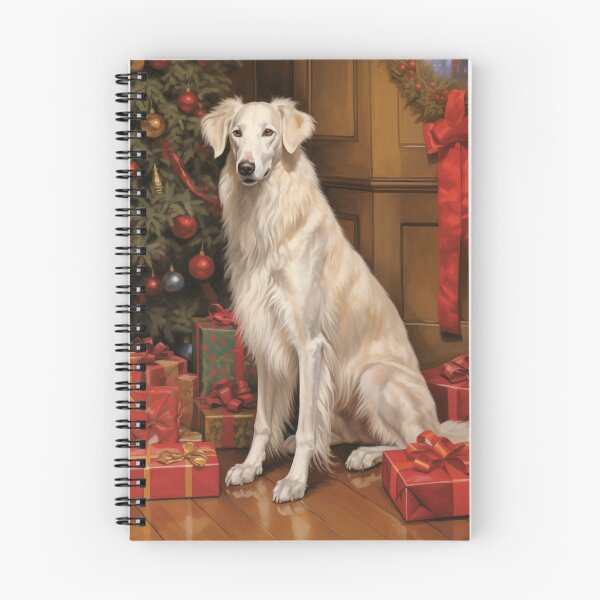 Item preview, Christmas Borzoi Portrait designed and sold by Samuelsboro.